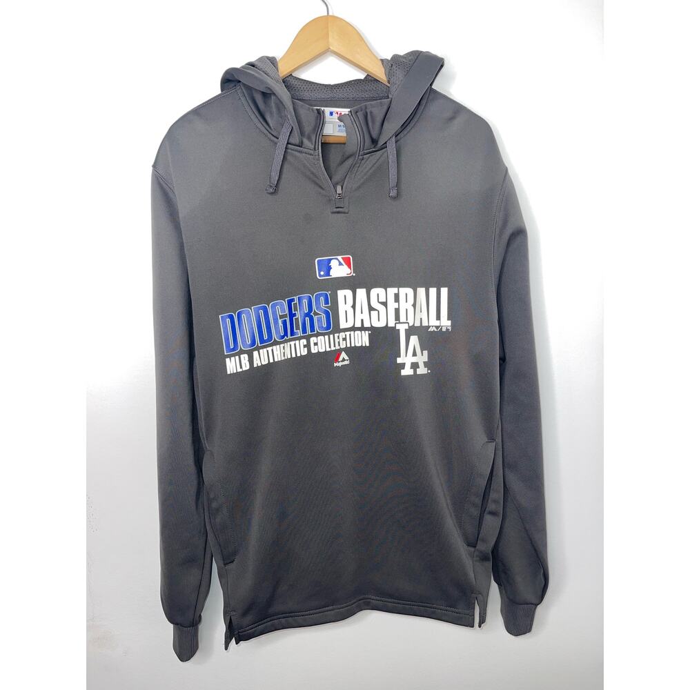 RARE Majestic Dodgers Baseball MLB Authentic Collection DUGOUT HOODIE Men’s
